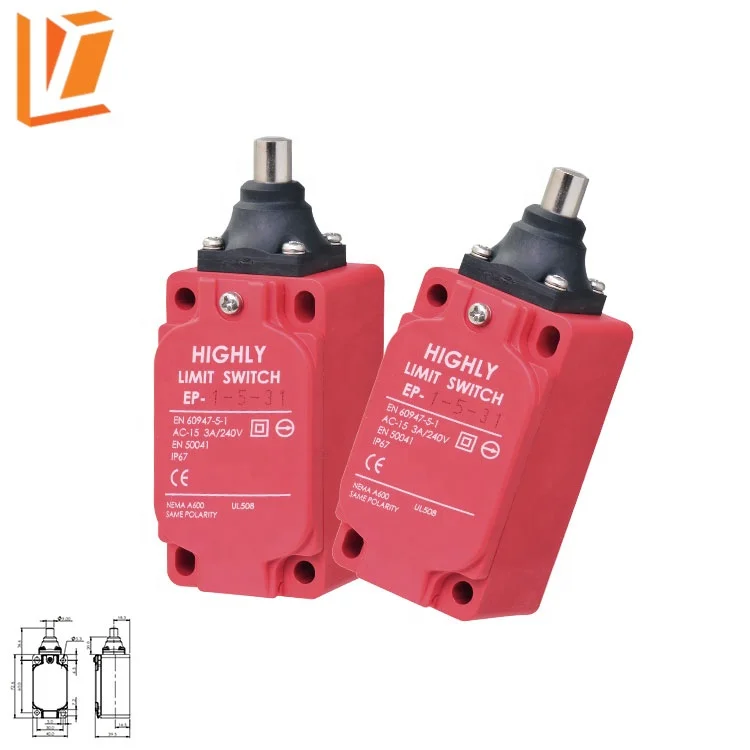 EP-1-1-31 Push plunger type industrial automation motors limit switch