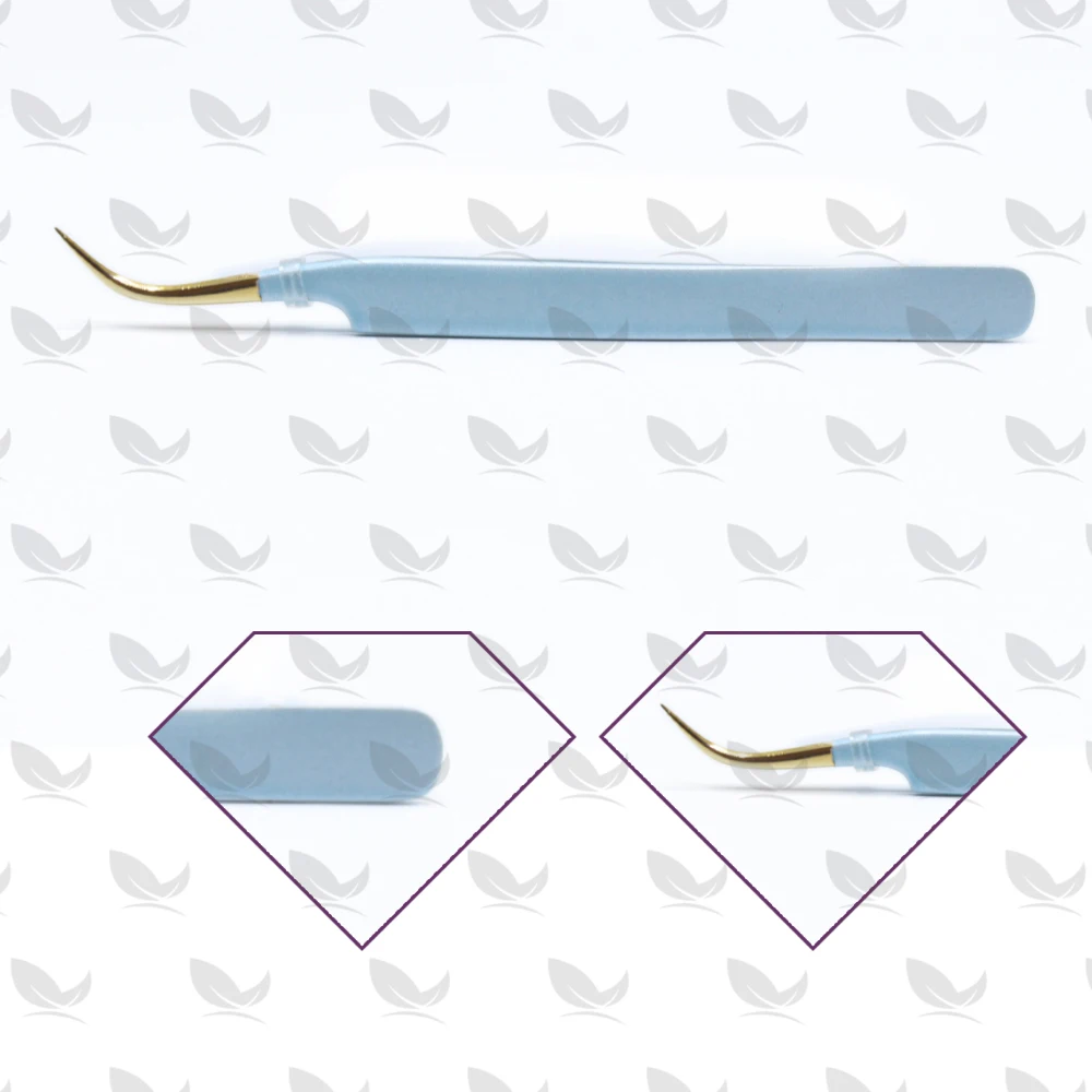 Extreme Volume XD Russian Volume Lash Tweezers 90 Degree Pointed Stainless Steel Tips Picking Fanning Eye Lashes Lash Extensions