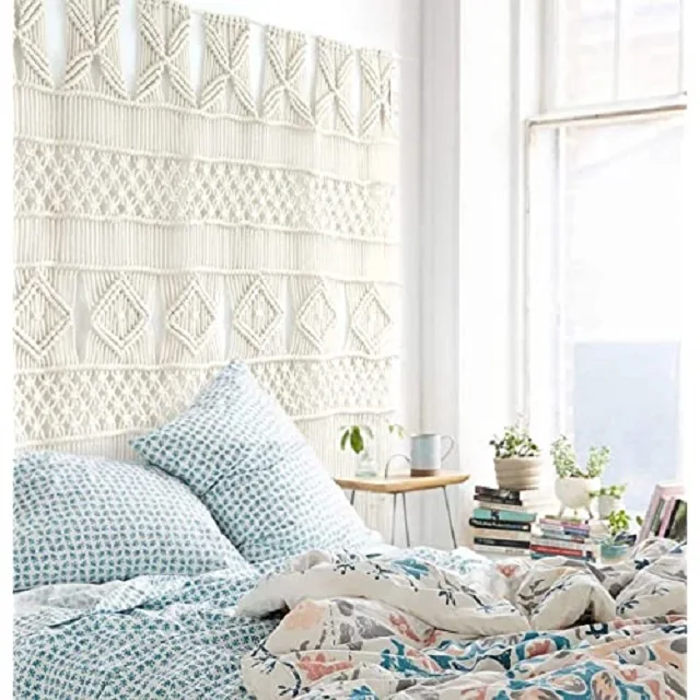 Big Macrame Wall Hanging , Large Wall Tapestry Bohemian Macrame Curtain