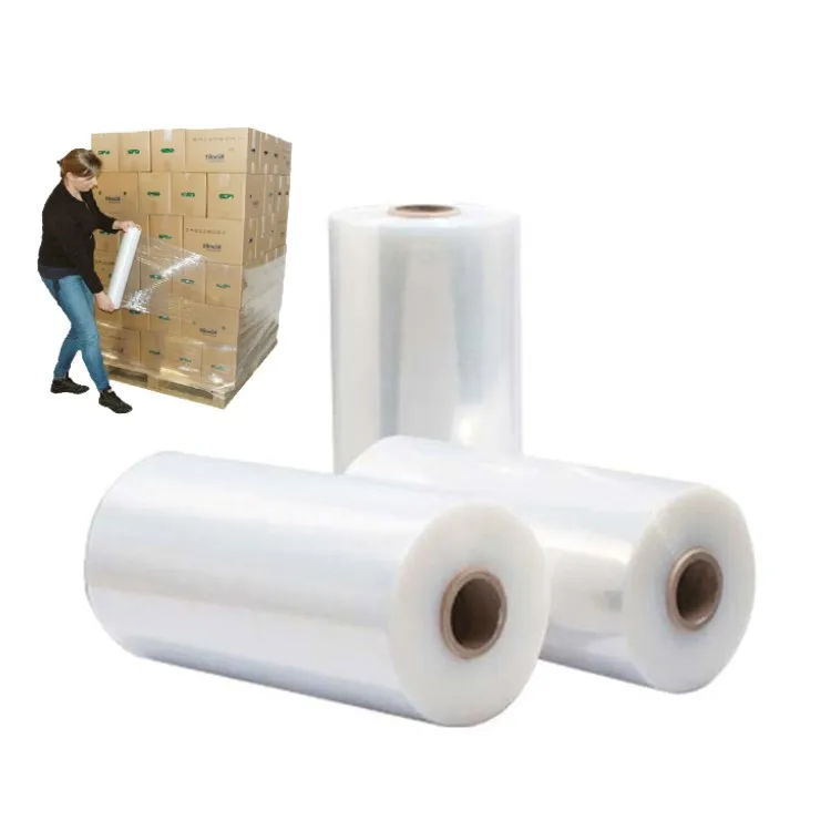 Vietnam Made 15 Mic Stretch Extensible Film Roll Moisture Proof PE Polythene Plastic for Food Wrapping Pallet Packing Logistics