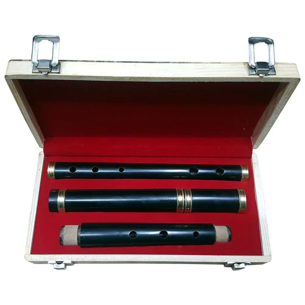 Профессиональная африканская черная древесина 4 шт. ирландская D канавка с жестким чехлом.