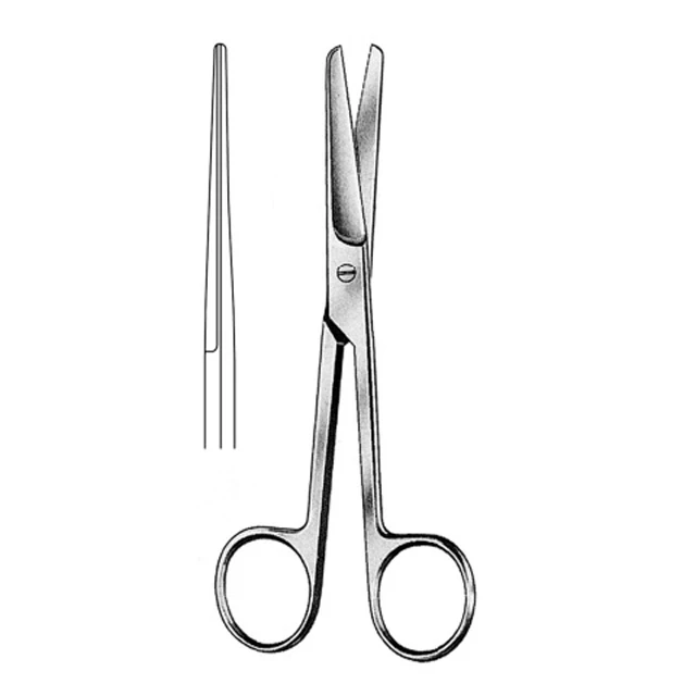 Хирургические Стандартные операционные ножницы для повязки прямые тупые/тупые 18 см 7 дюймов