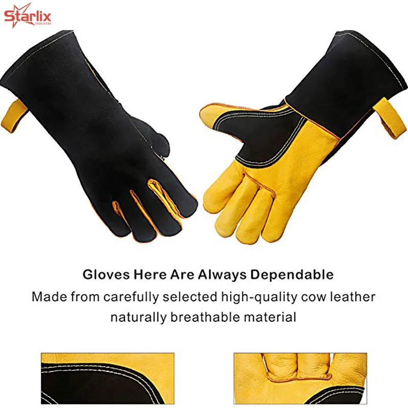 
Welding Gloves 2020 Hot Selling Best Quality Cost-effective Products Leather Construction/heat Resistant Gloves/fireplace Gloves 