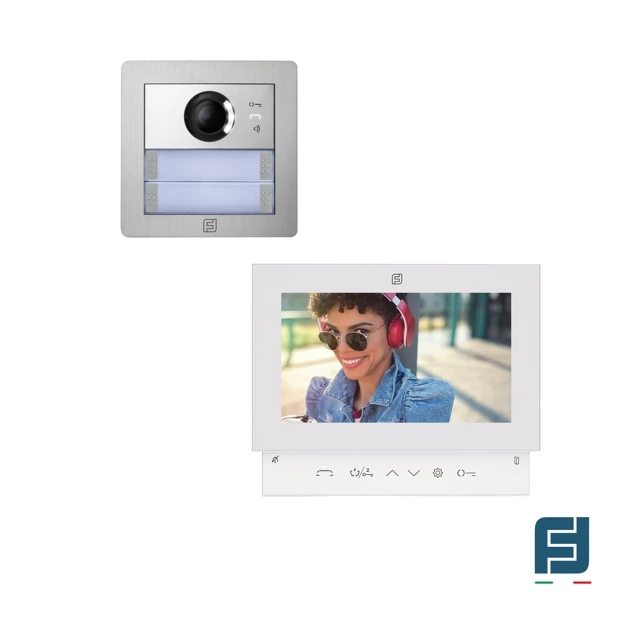 Система входной двери Farfisa, 1 СЕПГ в комплекте, 1 канал, до 4 пользователей, 2 провода