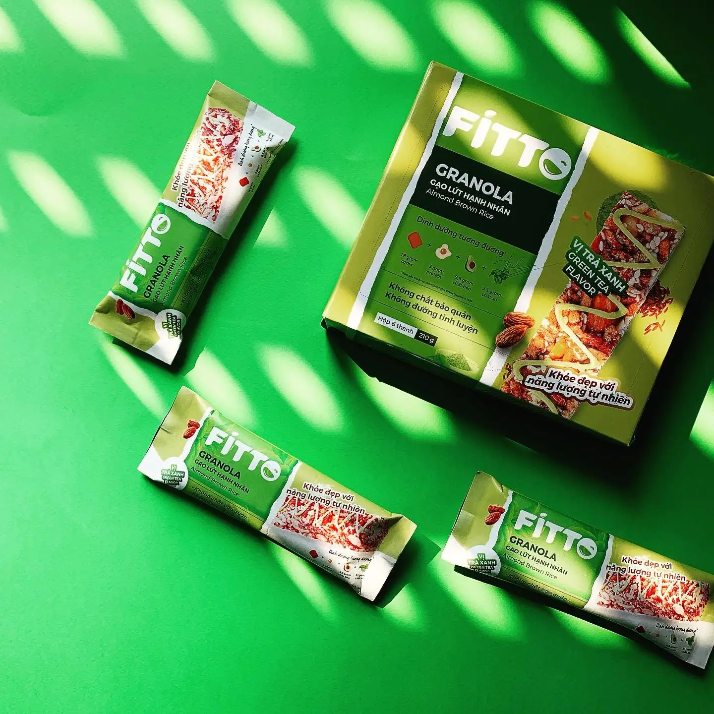 High quality nut bar - Almond Brown Rice Nutrition Nut Bar Matcha Flavor Snack Bar Made in Vietnam