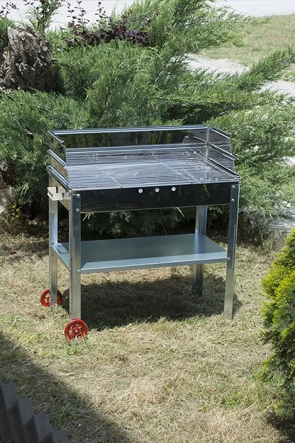 BBQ Grill N80 Trolley Stainless Steel (bonne Metal Grills- G-0505-N80) Charcoal Grills All-season Not Coated 80x40x68 Cm 11 Cm