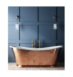 66 Inch Copper Bath Tub Nickel Inside Copper Outside