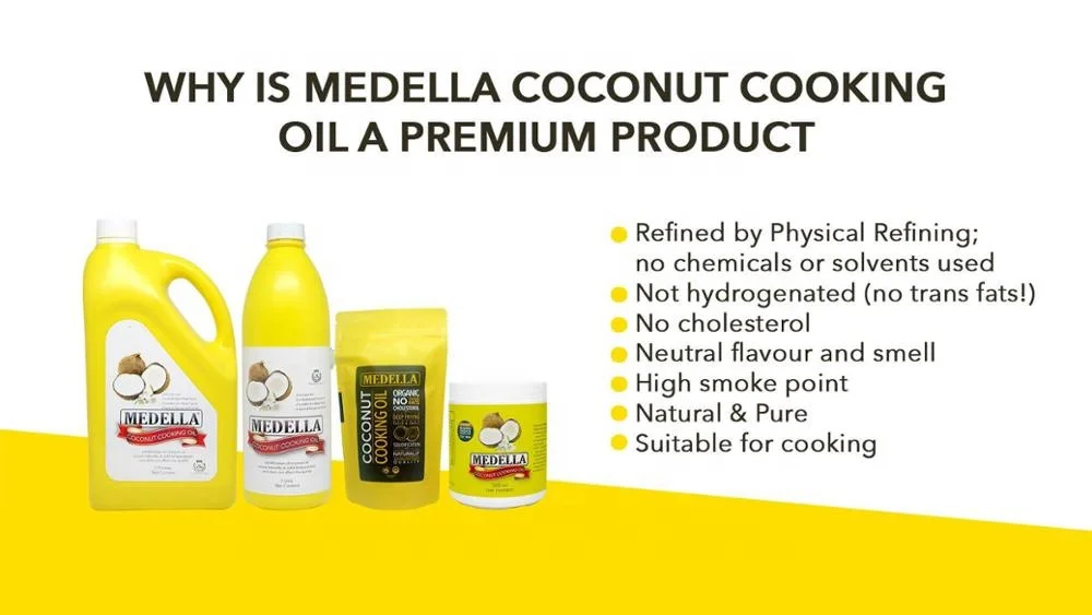 
MEDELLA Award Winning High Quality Refined Coconut Cooking Oil Consumer Pack Or Bulk 
