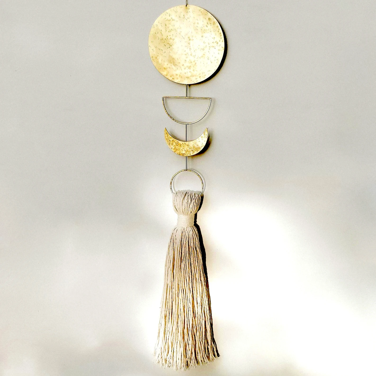 NIEN Handmade Lead Free Brass Macrame Rope Wall Hanging Home Decor for Positivity & Peace Charm Latest Design 2021 Luxury Decor