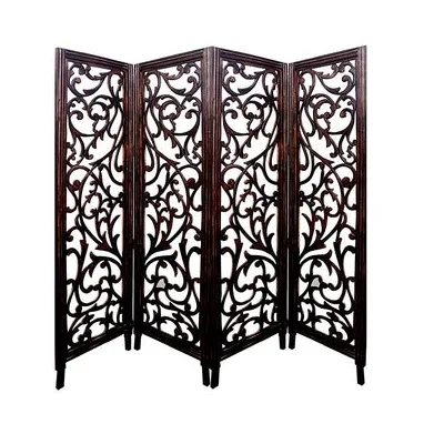 Деревянная разделительная перегородка для гостиной 4 панели разделители комнат экранная панель дома и кухни размещения в зигзаг