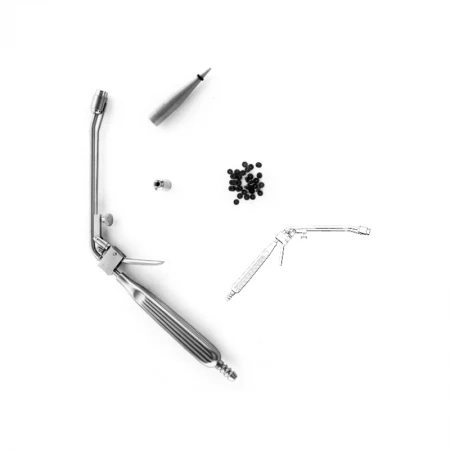 Hemorrhoid Ligature Complete Set with S.steel Cone and Hemorrhoid O-rings 304 Graded Non-magnet Steel Ce PK Manual 2 Years