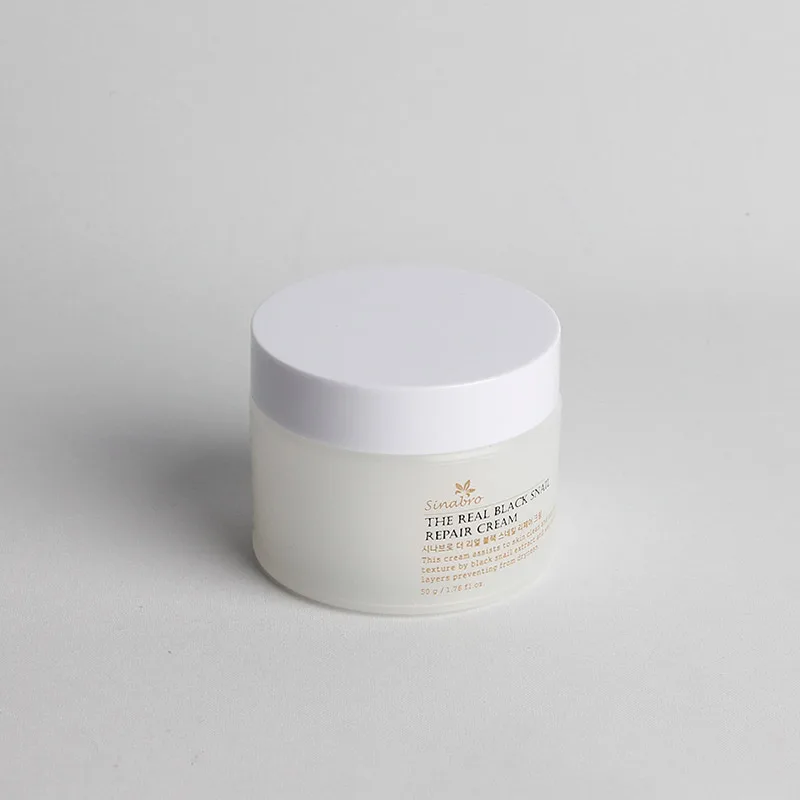 Black Snail Repair Cream 50ml of Korean Skincare Cosmetics for OEM, ODM, Face Cream for Moisturizing, Soothing, Anti-Aging