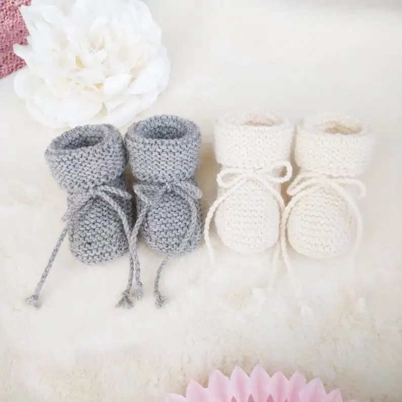  Детские пинетки Y-F Alpaca для новорожденных детские в подарок на праздник вязаная детская одежда