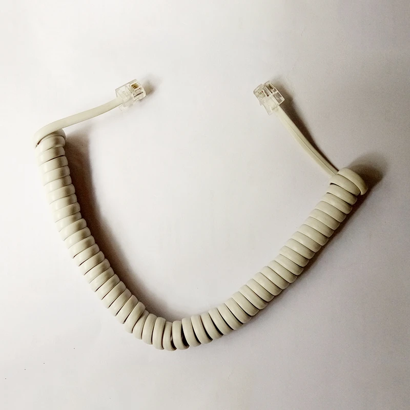 Telephone cord white PVC OFC 4C 2C 6C 8C auto control spiral cable traction control curly electrical cable