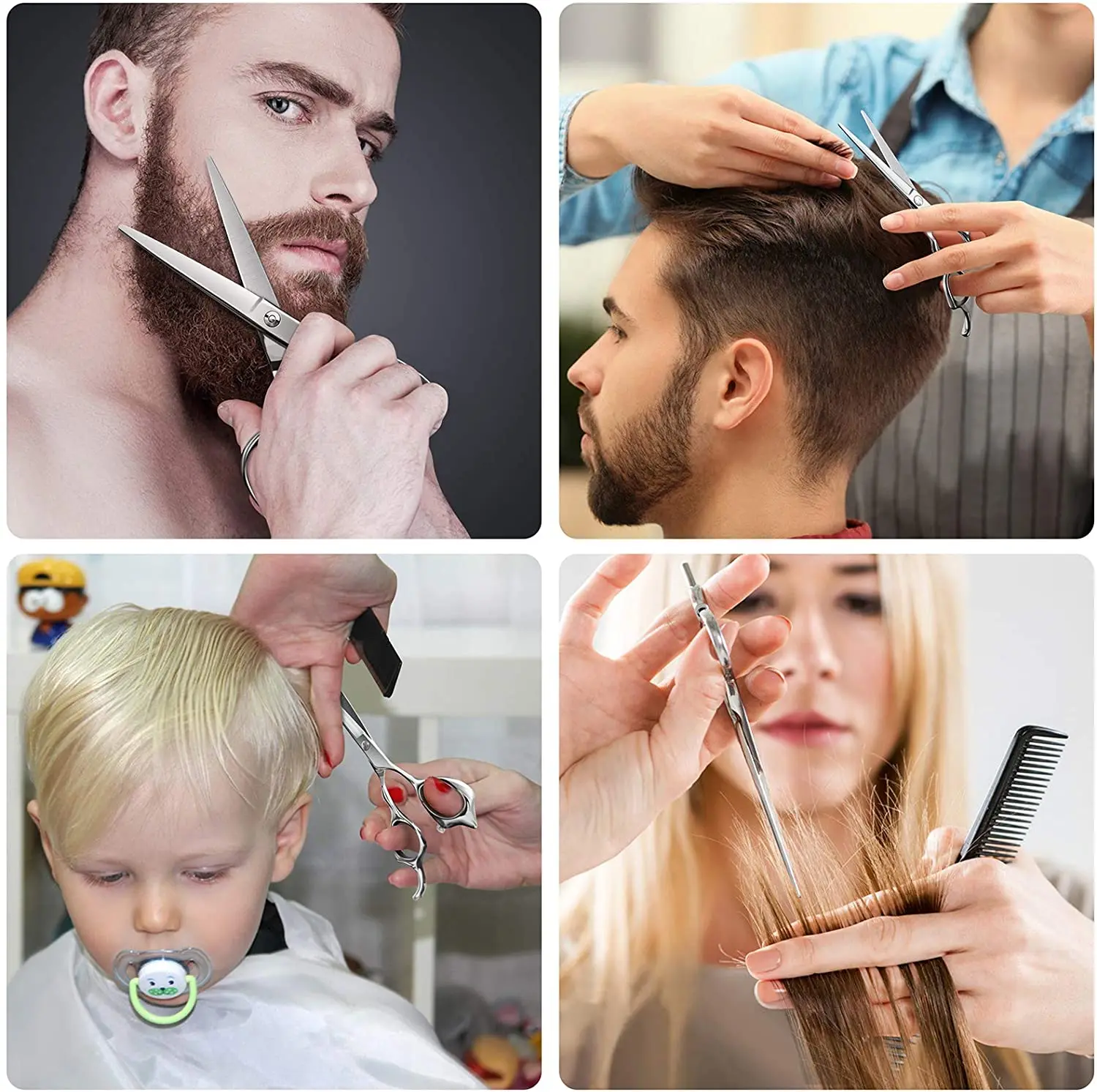 Ножницы для стрижки волос 6 5 дюйма японские ножницы из нержавеющей стали мужчин женщин детей и домашних животных