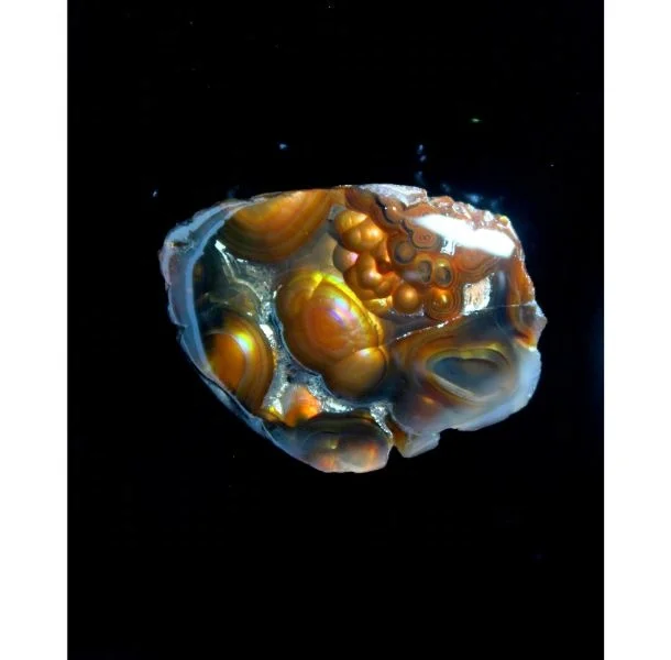 Natural Mexican Fire Agate Smooth Rough Cabochon Gemstone  Fancy Shape