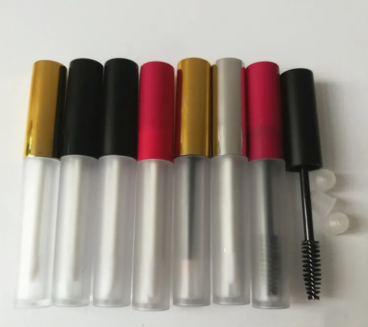 Promotion High End Round Frosted Tube Shinny Gold Cap Lip Gloss Tube Lip Glaze Package 3ml Eyelash Mascara Tube For DIY