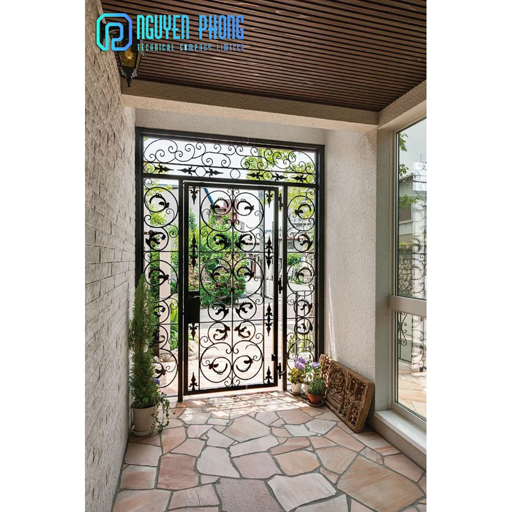 Лидер продаж, профессиональный производитель, Современная рама для входной двери из кованого железа