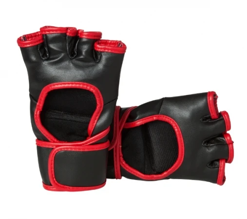 Whole Sale Martial Arts Men Half Fingers Pu Leather Men Boxing MMA Gloves for Training