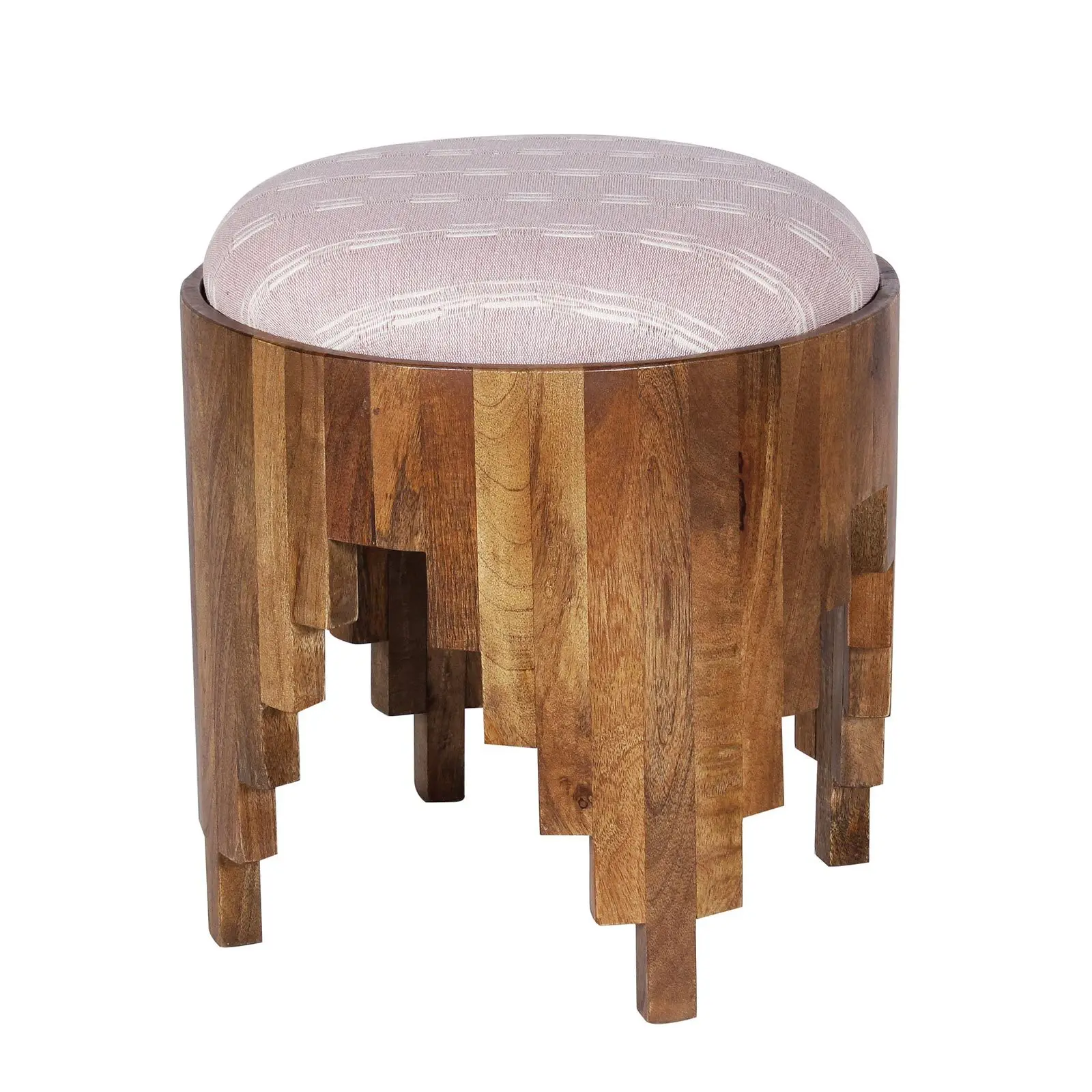 Creative Hourglass Design Environment Protection Vintage Elm Wood Stools Dressing Table Step Stool Bulk Quantity For Home