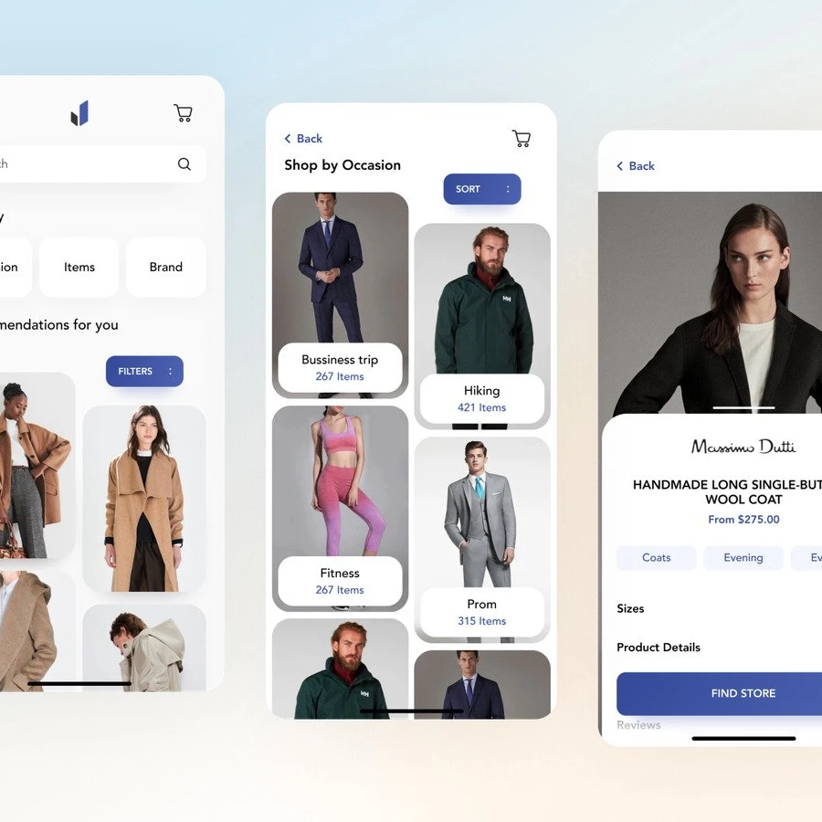 Top Rated Fashion Clothing Ecommerce Mobile App Development Company | B2B B2C Shopping Marketplace Android App design