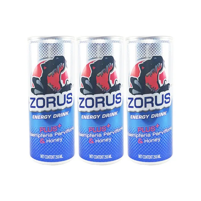 
 Clear Yellow Caffeine Zorus Energy Drink Plus+ with Kaempferia Parviflora & Honey  
