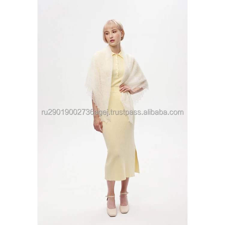Quality women knitted shawls for autumn/winter the original Orenburg goat down knitting reliable supplier down knitwear