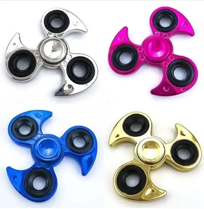 Fingertip Gyro Special Effect Luminous Three-Leaf Hand Spinner Transparent Multi-Gear Adjustable Stall Night Market Luminous Toy