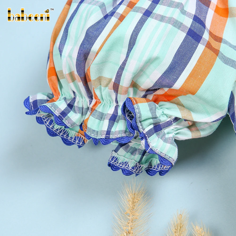 Pumpkin truck hand smocked bishop dress OEM ODM customized hand made embroidery wholesale smocked dresses - BB2581