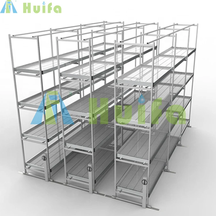 Vertical Ebb And Flow Table Agricultural Movable Seed Tray for greenhouse grow benches racks