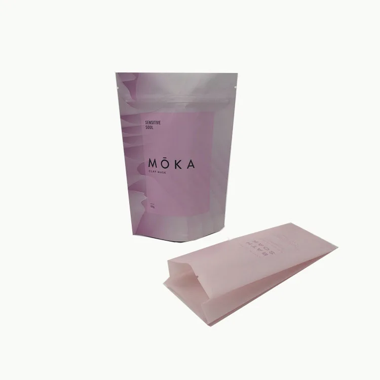 Free sample stand up ziplock bag for bath salts packaging the aluminium foil bag with tear notch for bath salts packaging