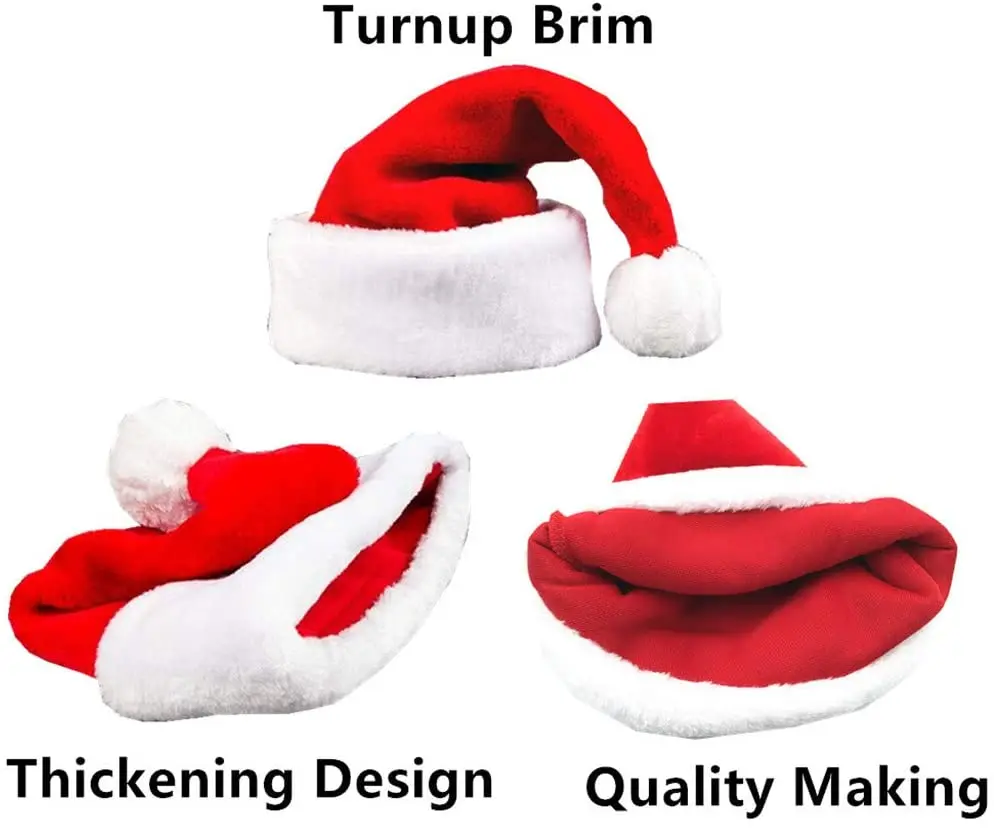 Christmas Red Hat  Luxury Thickened Short