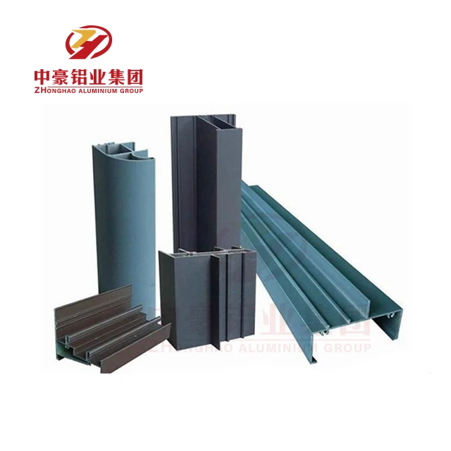 Aluminium extrusion powder coated sprayed profiles