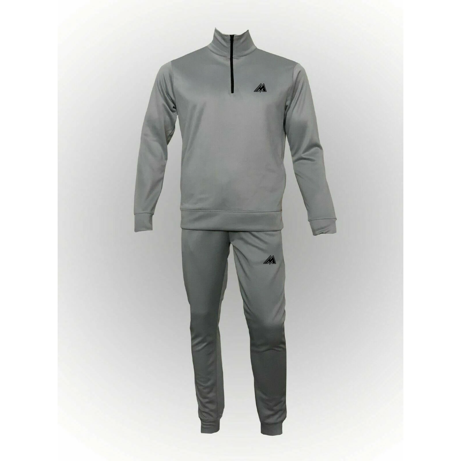 Мужские полиэстер изготовленным на заказ логосом полный комплект спортивной одежды Полуботинки молнии с воротником-стойкой и Jogger встроенные трикотажные костюмы для мужчин женщин тренажерный зал тренировочный костюм