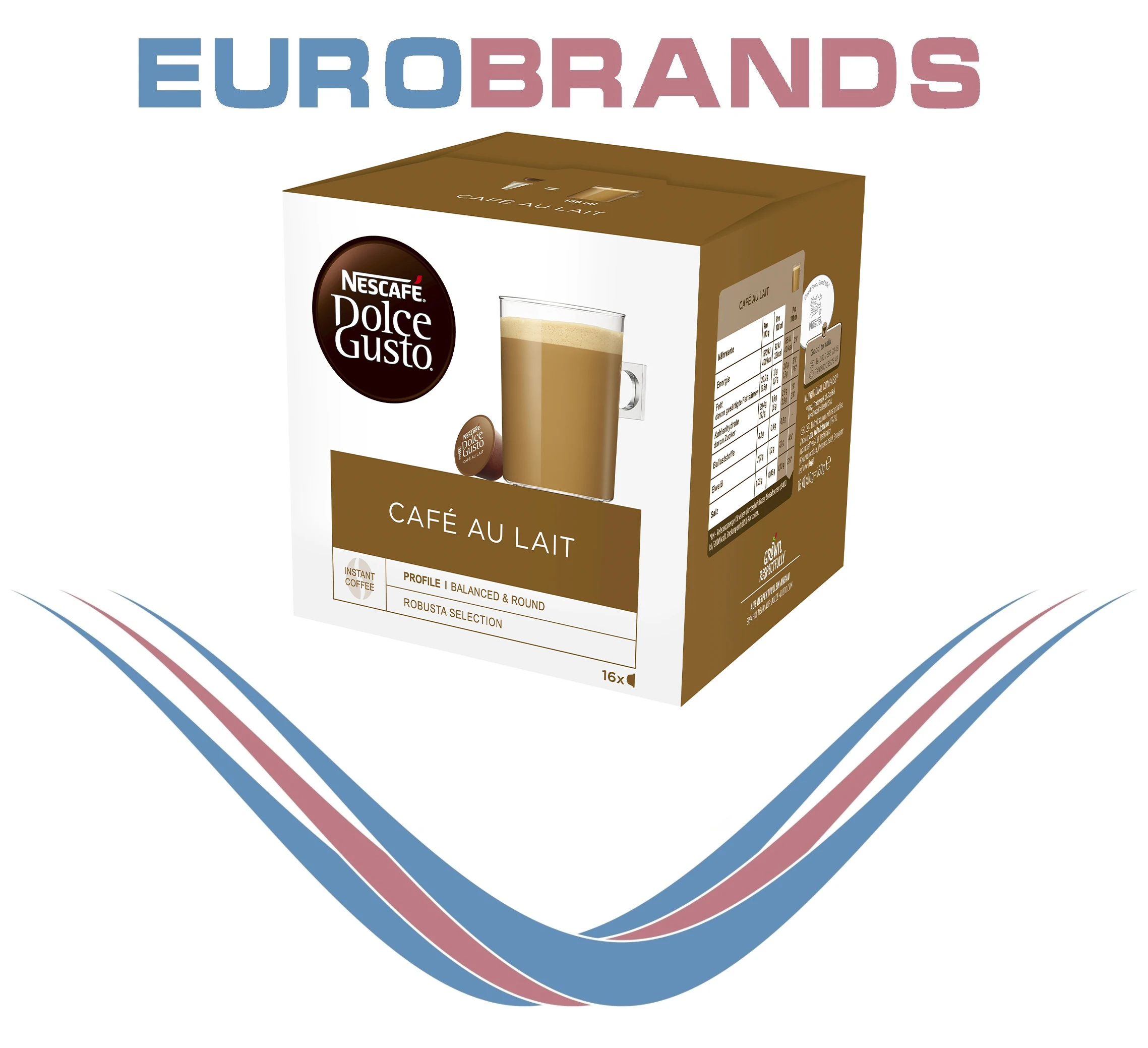 Nestle Nescafe Dolce Gusto Cafe au Lait 16 Capsule 160g, 3pcs