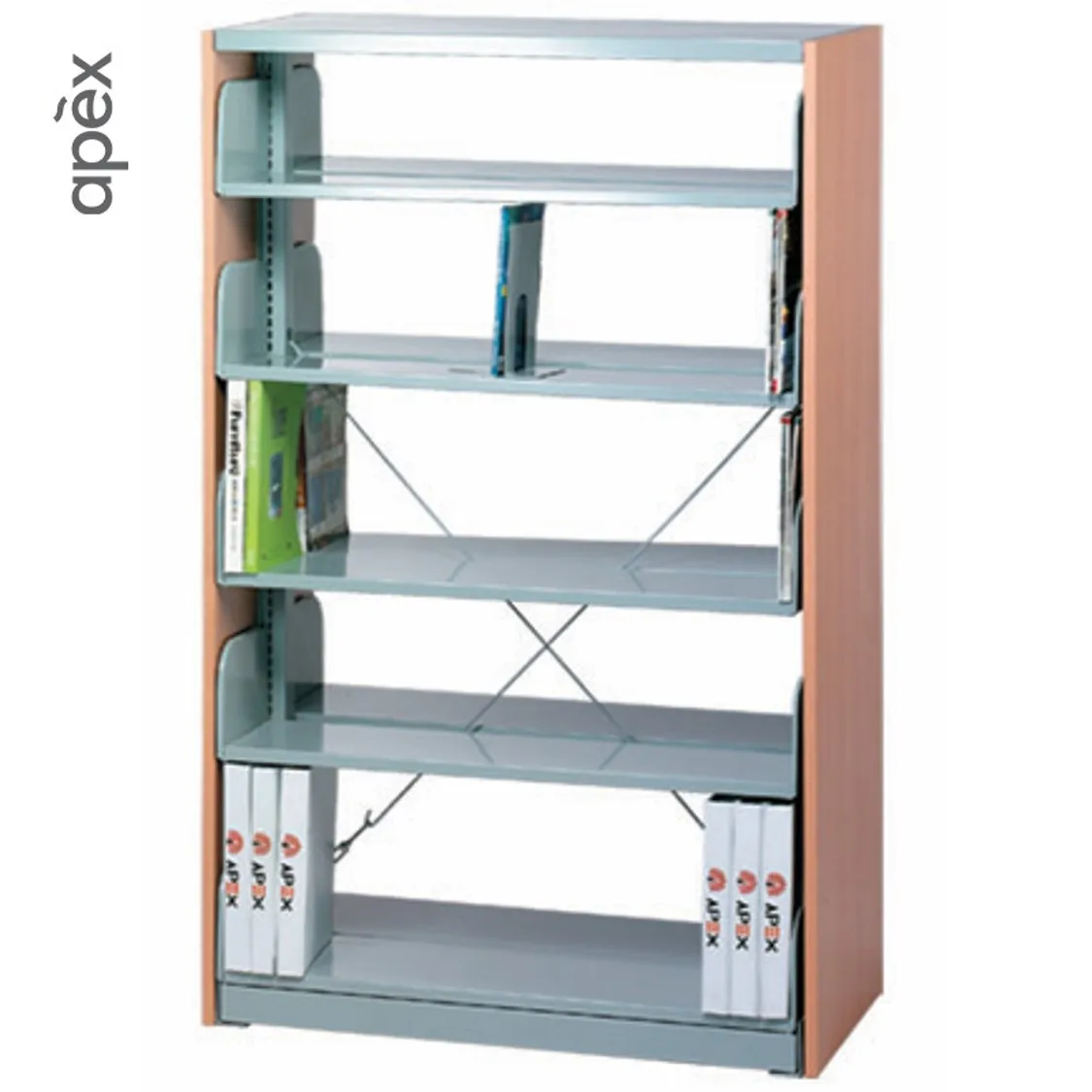 Malaysia One Stop Office Furniture Simple Modern Industrial Style Education Series Multifunctional Library Shelf