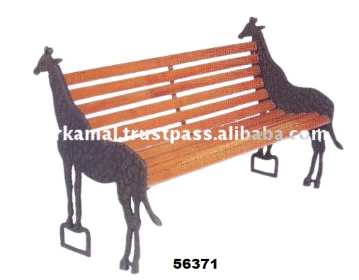 Hot Whole Sale Cast Iron Garden Bench Metal & Wood Combined for Garden Decoration