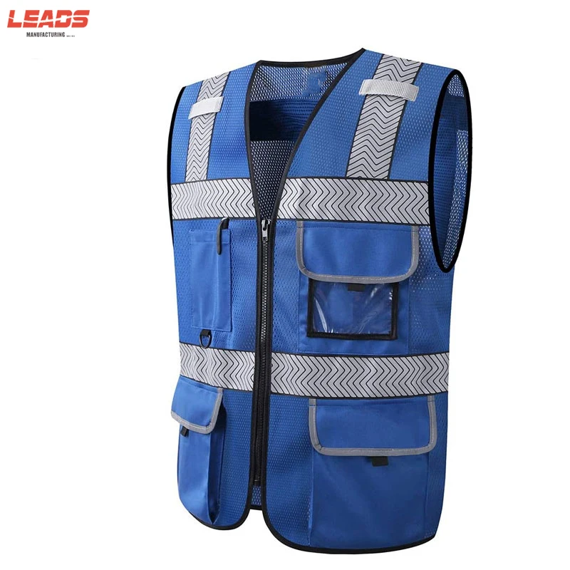 Safety Vest High Visible Patch with Pocket Security Guard Reflective Striping Protective Vests in Wholesale Price