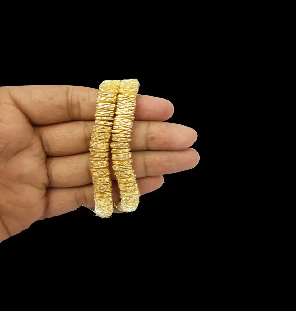 
Gold Plated flower Disc Beads 