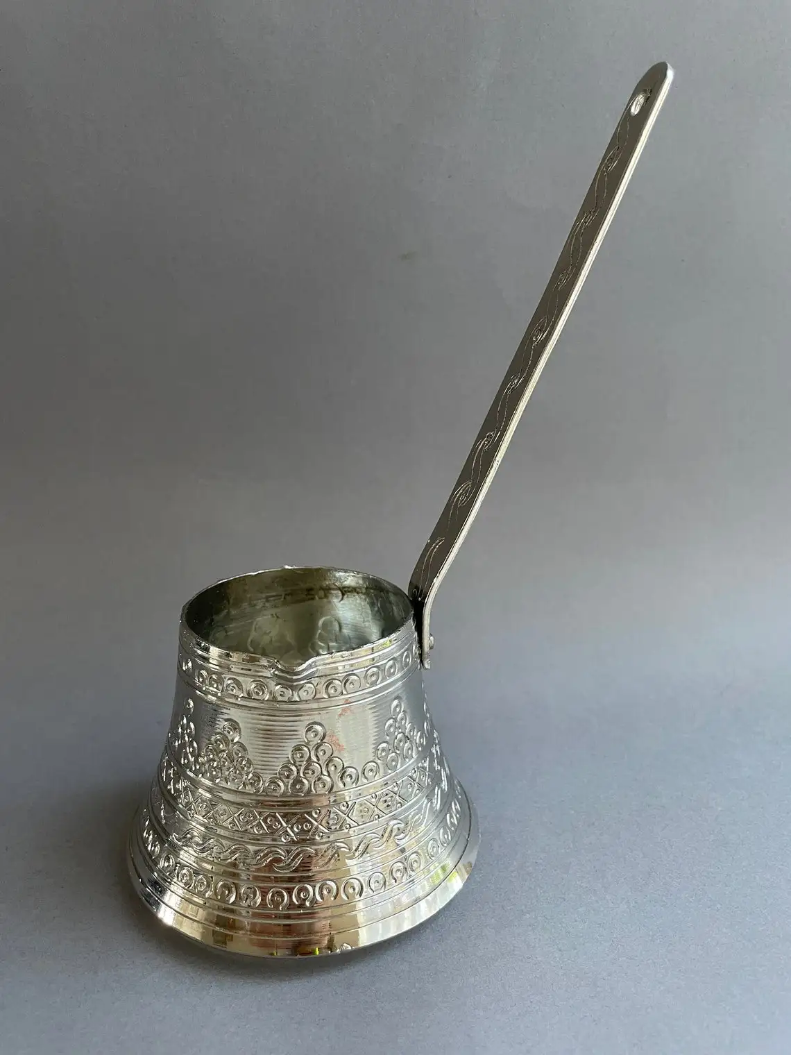 Латунная Турецкая Кофеварка CEZVE IBRIK Jezve Turka с деревянной ручкой для дома отеля и ресторана ручной работы