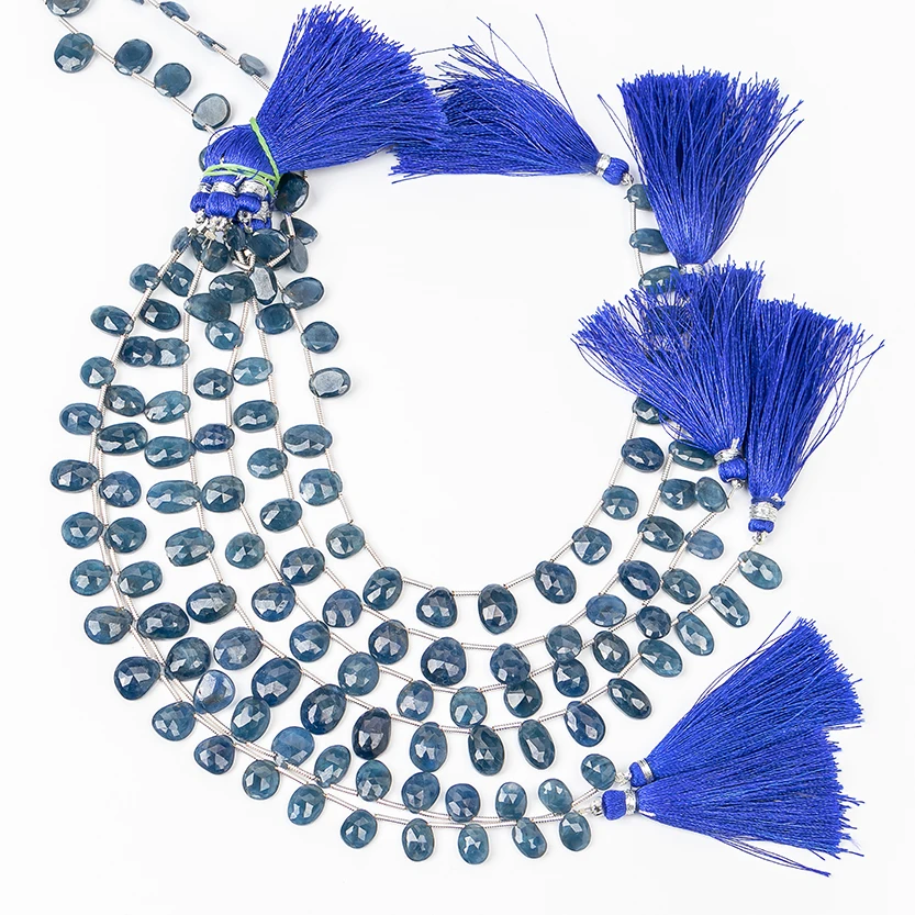 Натуральный драгоценный камень синий сапфир граненый плоские причудливой формы rosecut неоправленные полудрагоценные камни Синий Сапфир Драгоценный Камень Бисер для ювелирных изделий 