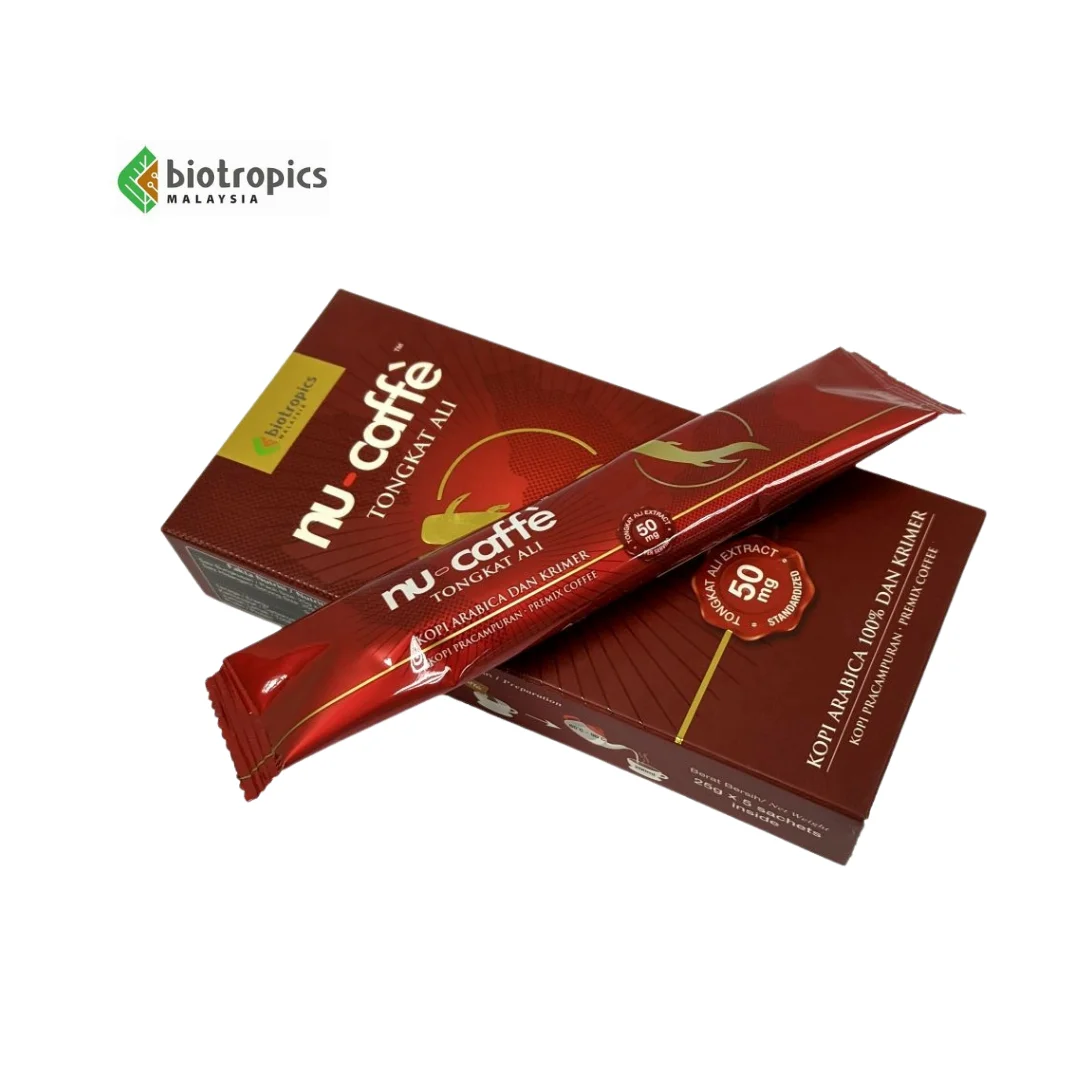 Malaysia Famous Brand Nu-Caffe Red 50mg Tongkat Ali per sachet Daily Consumption Instant TongkatAli Coffee