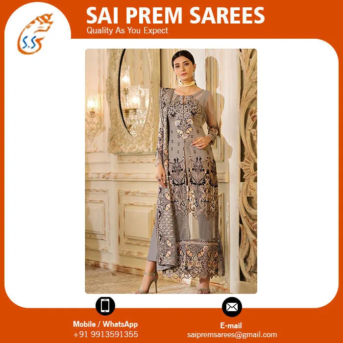 Newly Arrival Silk Material Women Dress Party And Wedding Dress from Indian Manufacturer