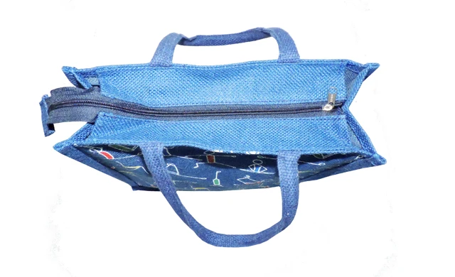 Jute fashion tote shopping bags novation bag gift bags with nice printing manufactured in India West Bengal cheap price