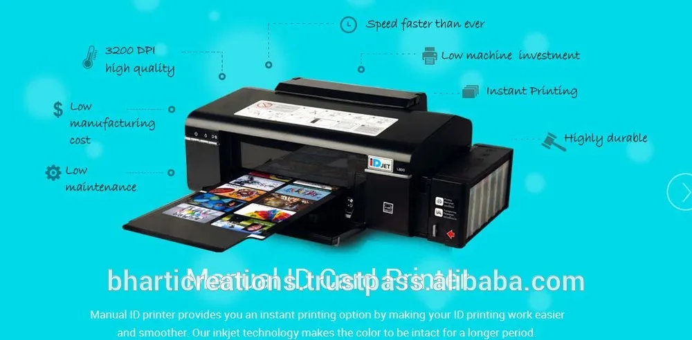 Smart INkJET PVC IDCard Printer for Plastic ID Card Printing Function