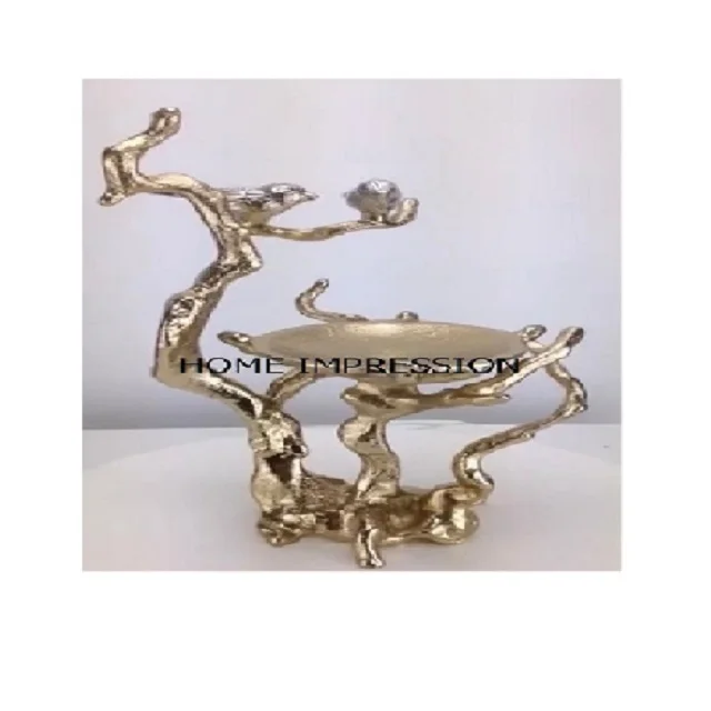 Стеклянная декоративная чаша с серебряной основой