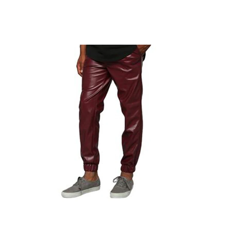 New 2024 Custom Made Leather Pants Shiny Tights Pu Customised Logo High Waist Solid Color Wholesale Price Fashion wears Oem Odm