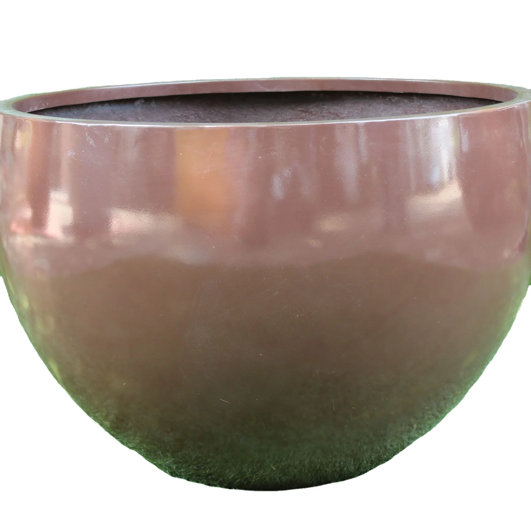 Уличная комнатная Шарообразная чаша круглая оптовая продажа горшок Цветочная ваза из ФАП для торговых центров и аэропортов или парков