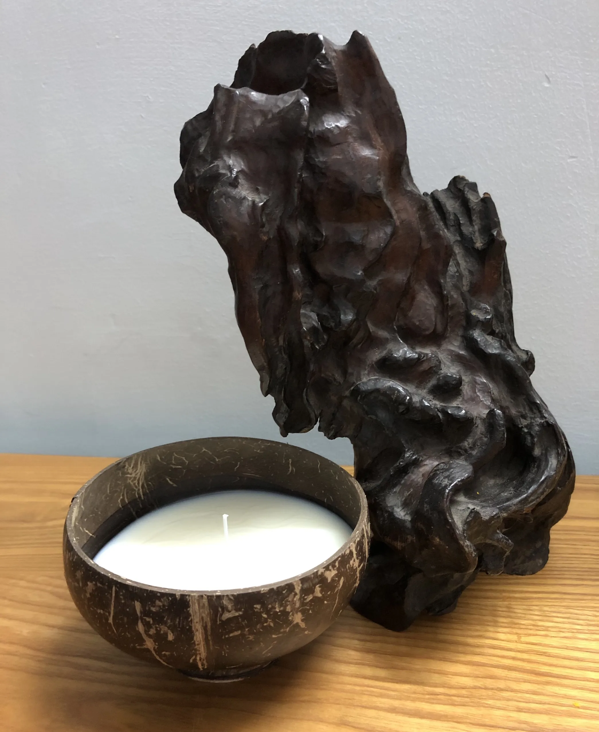 
Lavender Soy Candle in Real Coconut Shell - Vietnam Handicrafts - OEM, ODM 