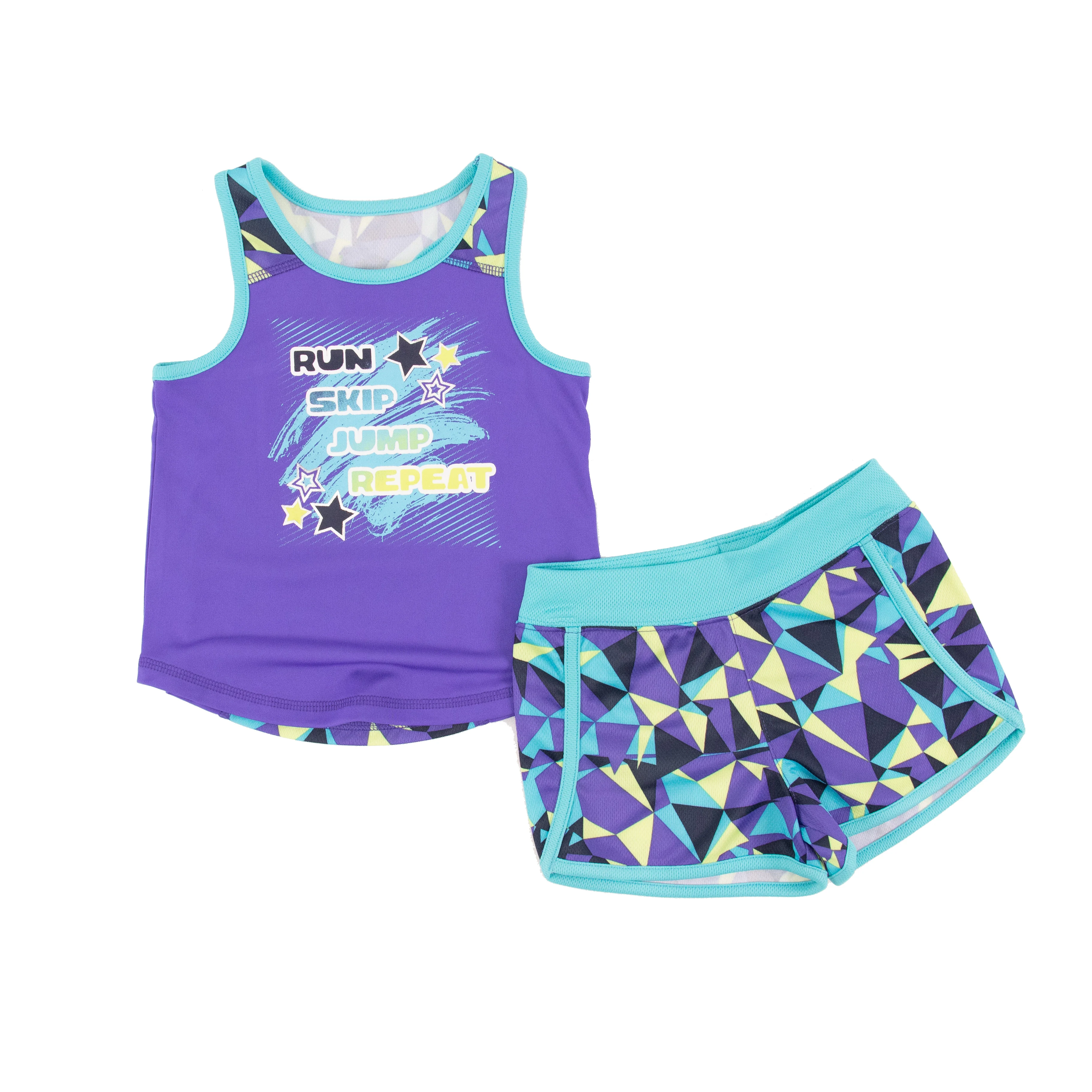 
2020 summer fall new arrivals designer sublimation baby toddler girls racer back tank tops short 2pc baby clothes active wear 